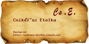 Csikász Etelka névjegykártya
