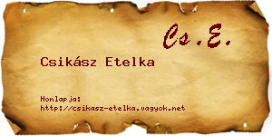 Csikász Etelka névjegykártya